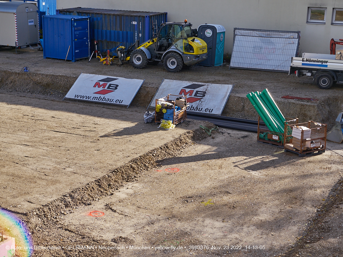 23.11.2022 - Baustelle an der Quiddestraße Haus für Kinder in Neuperlach